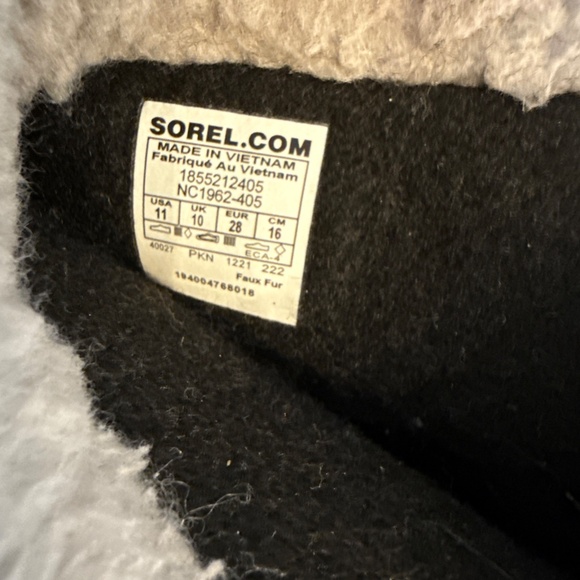 Sorel Waterproof Snow Boots Blue/black Fleece Lining Size 11 - Picture 9 of 9